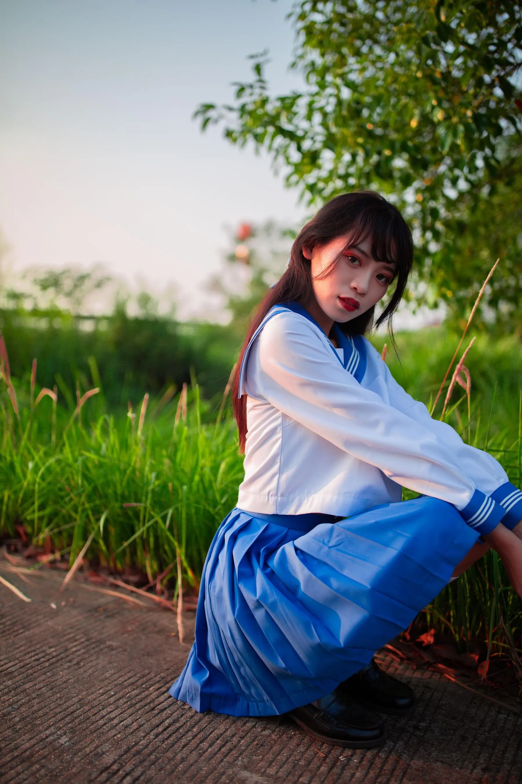 [YITUYU艺图语]2022.02.02 JK少女 一只橙子 [48P]插图5